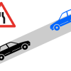 Lors d'un croisement difficile sur une route en pente ...
